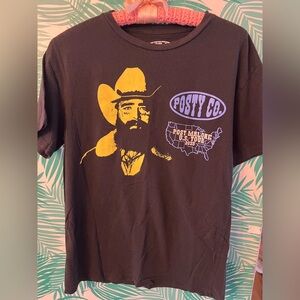 Post Malone 2025 US Tour shirt black w/ tour details on the back sz M